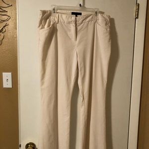 Off white lined dress pants